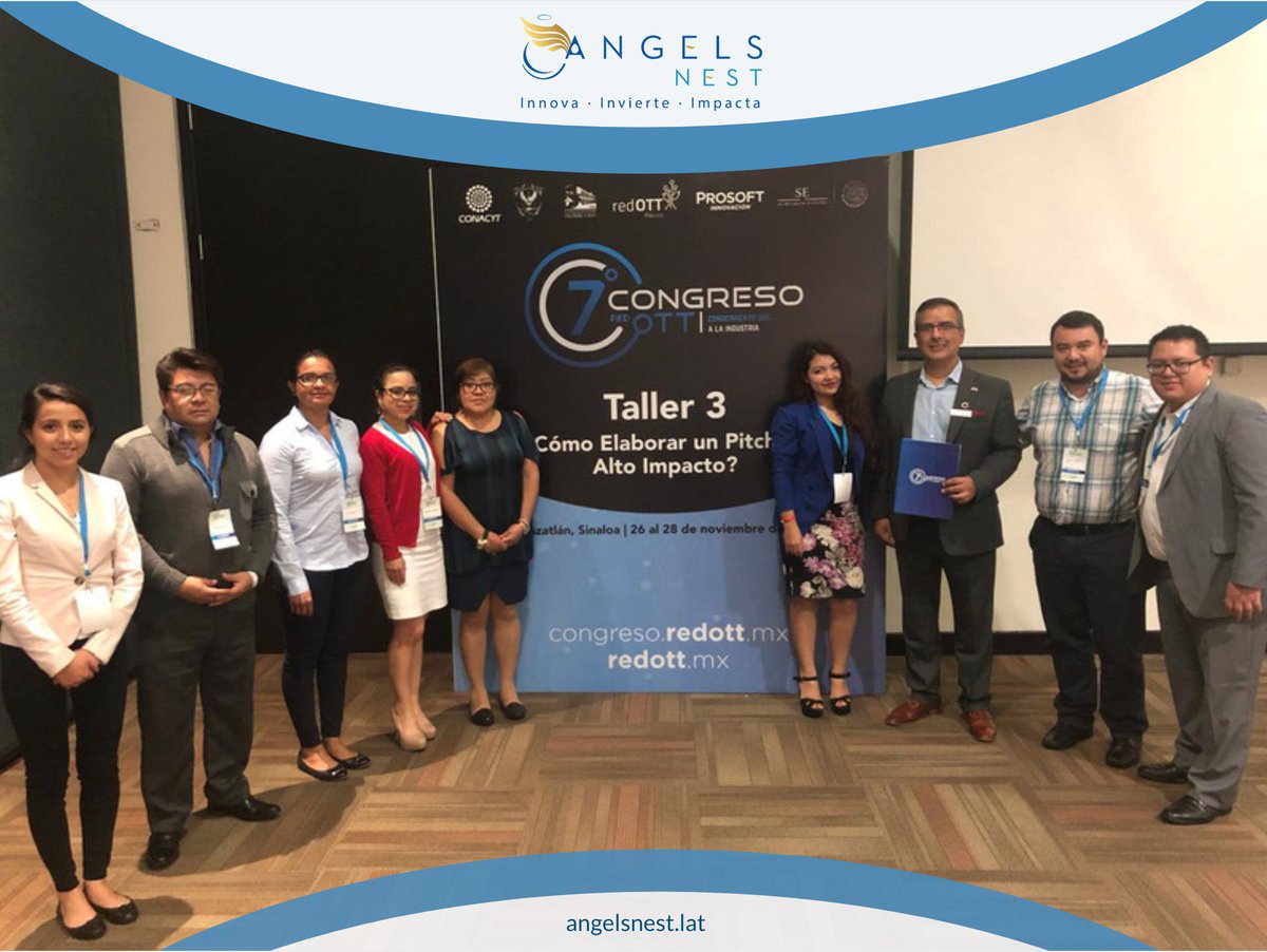 AngelsNestLat's tweet photo. Taller "Cómo Elaborar un Pitch de Alto Impacto" impartido por @izzyanglomex en el 7° Congreso de la @RedOTTMx, impartiendo temas de gran relevancia, que permiten al emprendedor comprender mejor a los Ángeles Inversionistas y generar una mayor sinergia.

#Innova #Invierte #Impacta https://t.co/kWS51v0Uxk