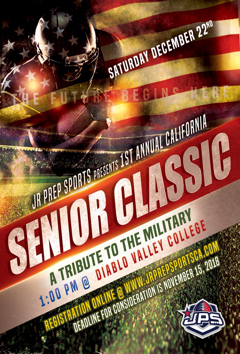 JPSCaliforniaFB's tweet photo. The game is Offense, Defense and Special Teams. Two of the very best will be trying to do their part and kick their team to victory at the JPS California Senior Football Classic! De La Salle's Christopher Abbes for "Team Liberty" and Monte Vista's Matt Hoffman for "Team Freedom!" https://t.co/OklAXKOjK4