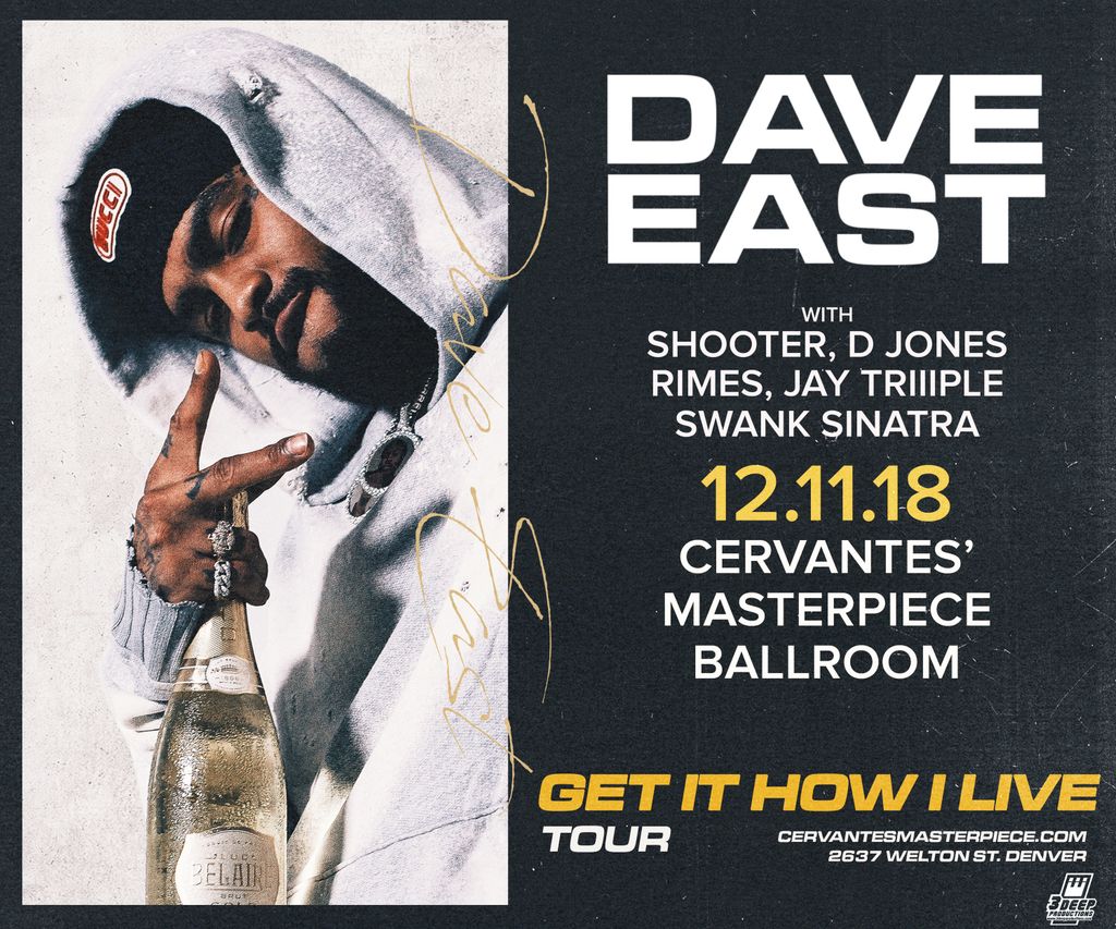 rm3colorado's tweet photo. 🚨🗣DAVE EAST LIVE IN DENVER &amp; ROCKING THE STAGE WITH HIM WILL BE @jaytriiiple ❗️ DM us today for 🎟🎟 !!
——————————————————————————
Tag a friend in the comments who you want to go with &amp; #jaytriiiple •
•
•
#denvermusic #denverconcert #denvertwitter #denverpromoter https://t.co/HiPVpFtJ6h