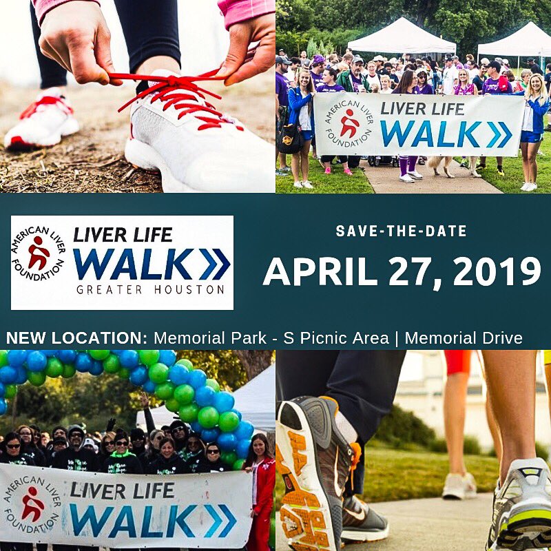 Liver Life Walk Houston 2019! Lace up! #houston #events #health #liverlove #fattyliver #liverdisease #wellness #walk #familyfun #springtime #April #cancer #Docs4Change #hepatology