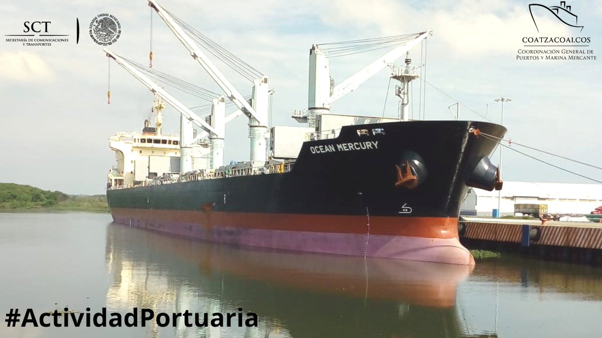 coatzaport's tweet photo. B/M OCEAN MERCURY
Embarcación atracada en el muelle 1P, para realizar la carga de 11,420 toneladas de azúcar.
Maniobra a cargo del cesionario Industrial Azucarera Atencingo S.A de C.V.
#BuenasTardes #ActividadPortuaria #PuertosEnMovimiento #CGMPP
@SCT_mx @Puertos_Mx https://t.co/2CC8ErfiXd