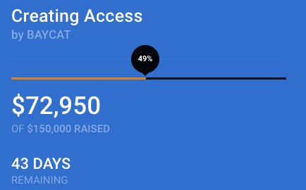 BAYCAT's tweet image. So close to halfway to our fundraising goal. Can we do it? 

Help us out at donate.baycat.org and  RT! 

#CreatingAccess