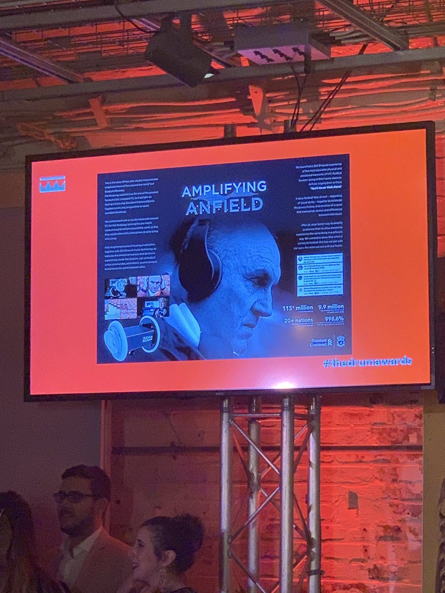 TheDrumAwards's tweet photo. Winner of Best Content Marketing Campaign @StanChart &amp; @octagon #TheDrumAwards https://t.co/48UrwpHR49