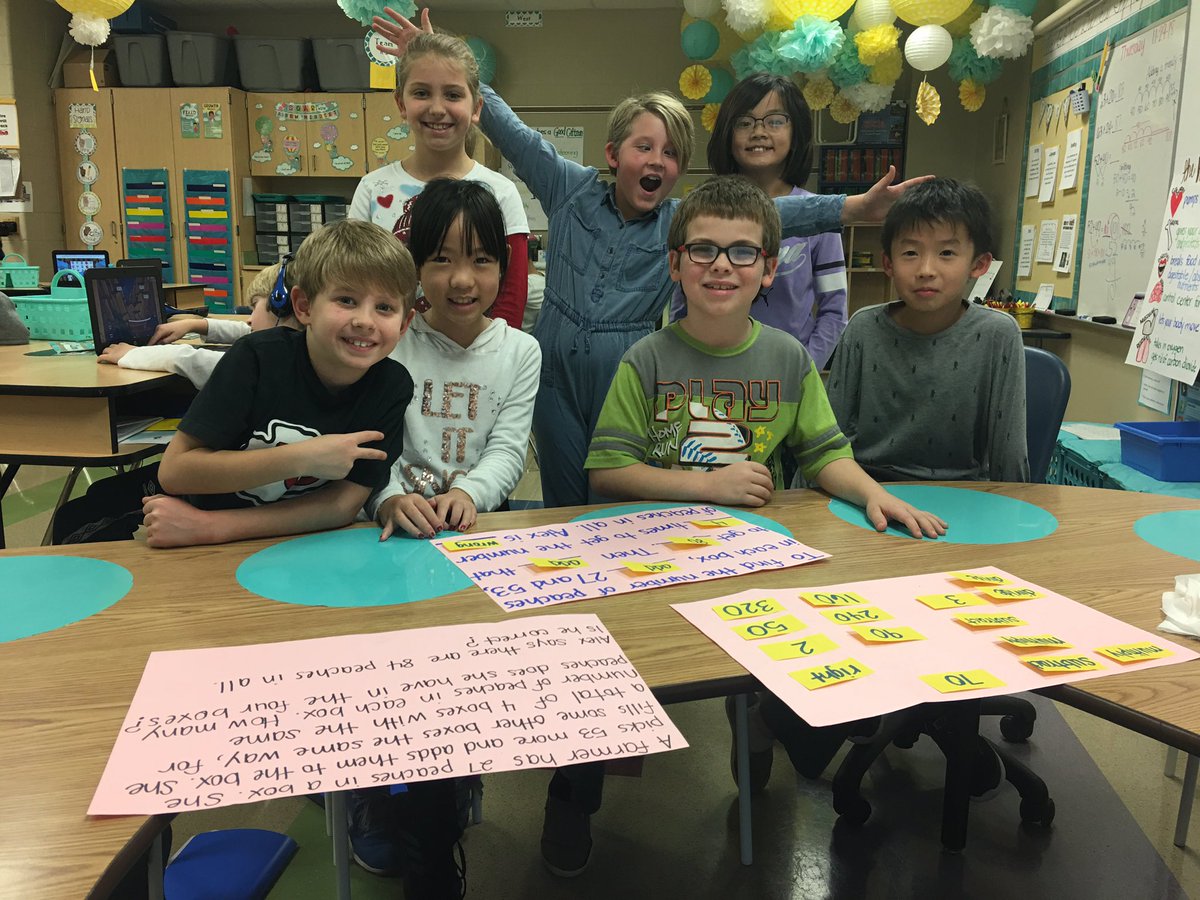 BaumannsClass's tweet photo. When multi-step word problems combine with an opportunity to practice Standards Mastery, and we have success - it’s a magical thing! @DHElementary https://t.co/2kbH5hy808