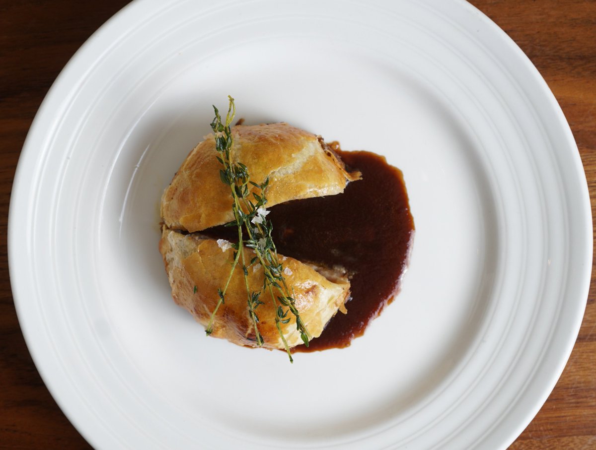 One of our many Stanton Social Favorites! Stanton's Beef Wellington with grilled filet mignon, foie gras mousse &amp; mushrooms wrapped in puff pastry 👀 🤤