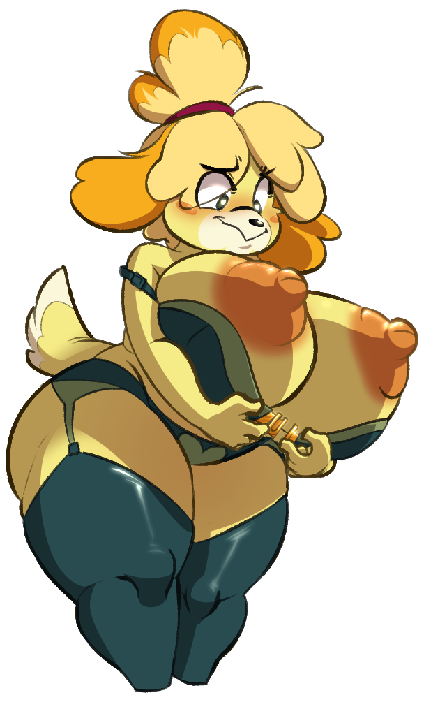 “An oversized Isabelle chibi for @KCEchidna” .