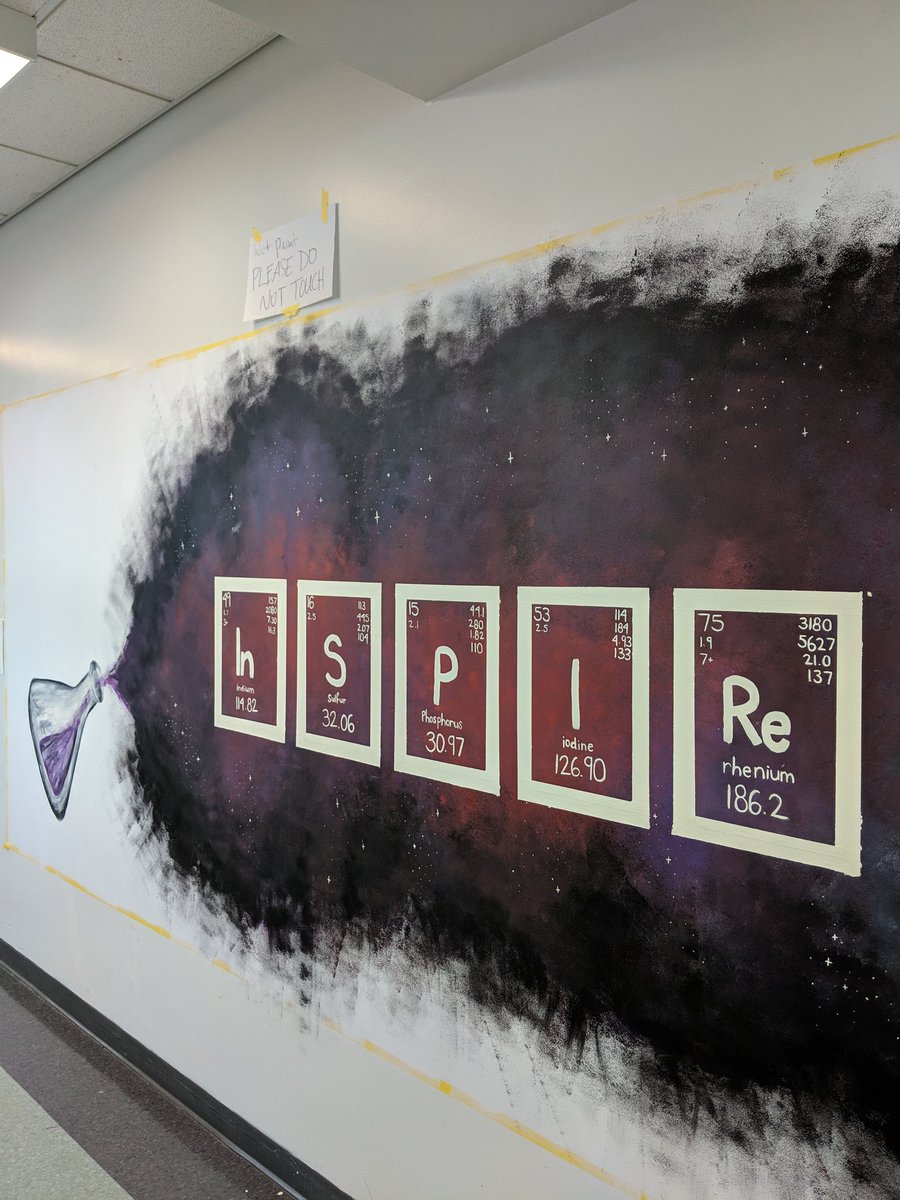 MsBolzon's tweet image. Shout out to @ImmaculataOCSB for this amazing piece of art!! Wouldn&apos;t mind this in my classroom at @StPatricksOCSB .. or my home! #chemnerd