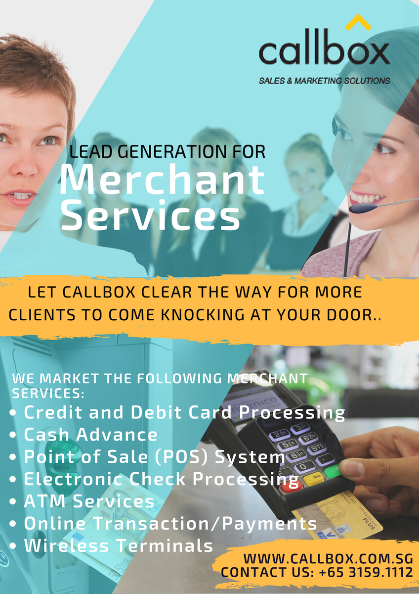 ShienaChin's tweet photo. Find the right lead generation for merchant services! Inquire now @callboxsg +65 3159.1112 or email us at info@callbox.com.sg for more details. https://t.co/85RIRrhtMY #leads #merchantservice #b2b #Singapore  #b2bleads #leadgenerationformerchantservices https://t.co/cOl1h1RG4b