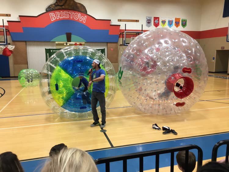 Don't forget that tomorrow students will be allowed time in the inflatables. $5 for 15 minutes, $10 for 30 minutes, and $15 for 45 minutes. All proceeds of this event will be used to purchase new PE equipment.