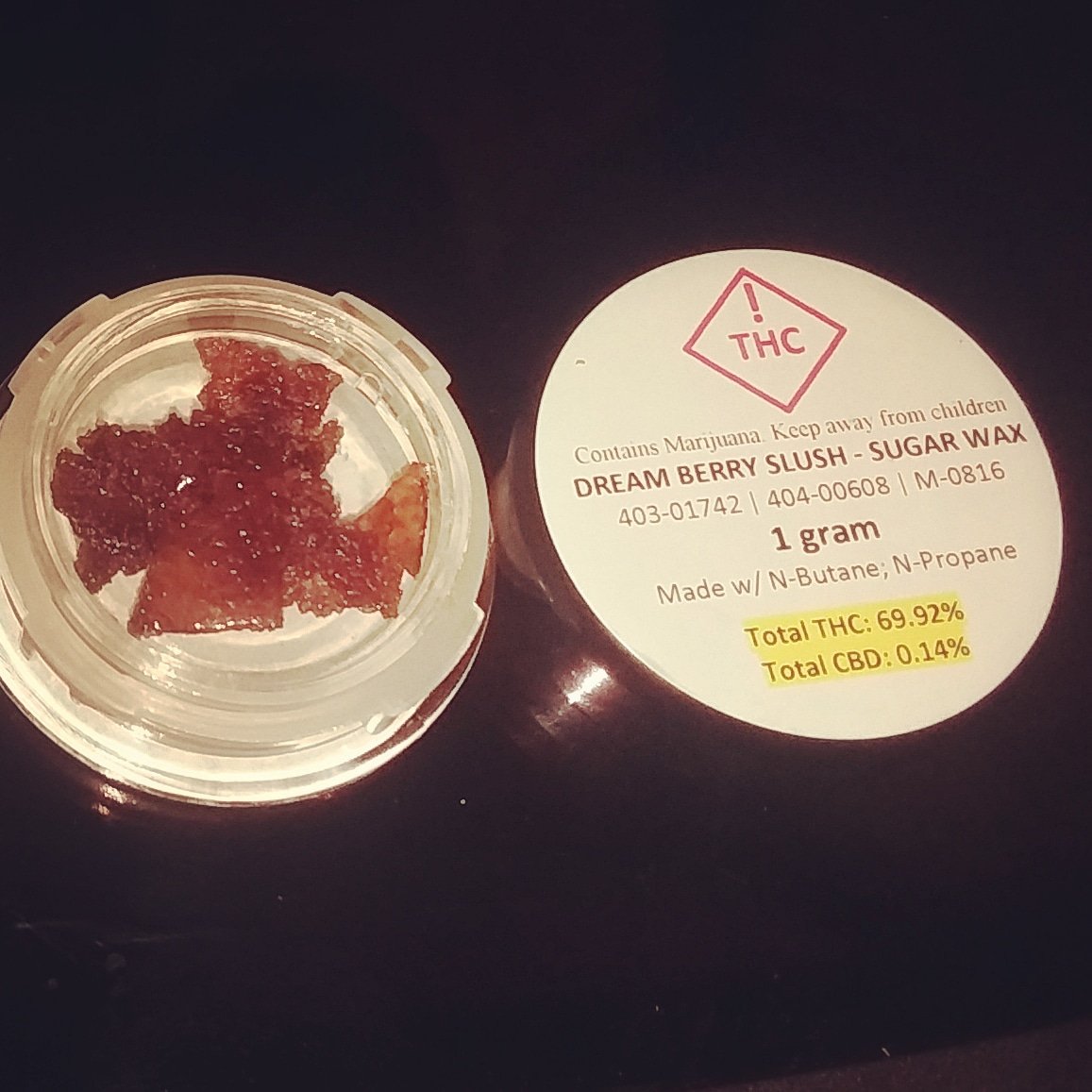 CannaLance's tweet photo. The pic just doesn't do it justice! #terpsonpoint #terps #terpenes #dablicious #cannabisextracts #sugarwax #wax #dabs #concentrates #cannabisconcentrates #weedwax #cannawax #cannabiswax @DenverDabCo Dream Berry Slush ๐ฅ๐ฑ๐ฅ๐ฑ https://t.co/1BJkBp3VOh