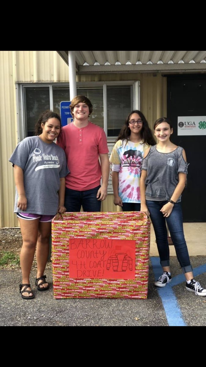 Barrow4H's tweet photo. Do you have any old gently used coats or other winter items such as gloves, scarves, or socks? Well if that’s you bring them on down to the 4-h office and donate them to our 4-h coat drive. We will be donating them locally in winder! 🧦🧣🧤🧥 https://t.co/Tk8rqT2pVy