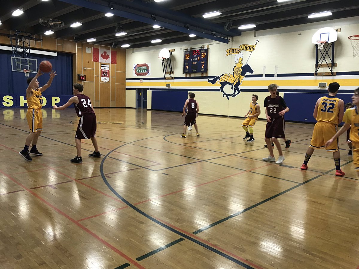 BishopSmithCH's tweet photo. Both our Jr &amp; Sr boys basketball teams opened their regular season after school today against @sjchsrenfrew. Let’s go boys! #BSCHProud #GoCrusadersGo https://t.co/D3Bva9kv2Q