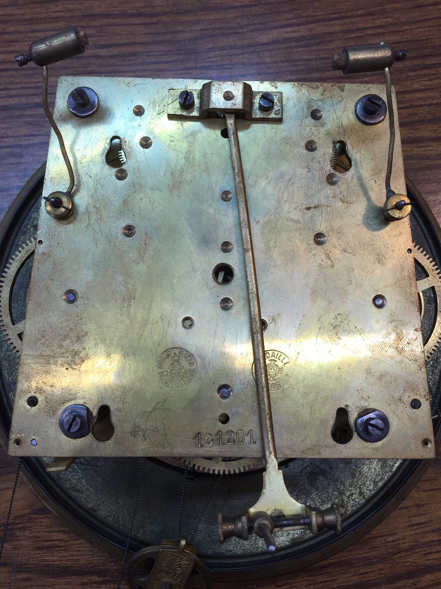 JordanClocks's tweet image. I really enjoy working on these late 19th century Gustav Becker grand sonnerie Wall Clocks. They are beautifully made.