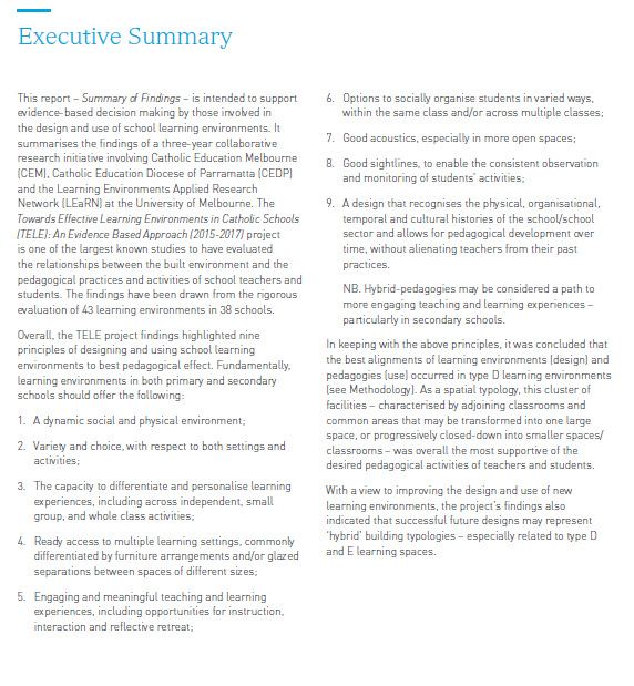 ILETC Project (@projectiletc) on Twitter photo New report on collaborative research project #TELE by <a href="/LEaRNUniMelb/">LEaRN UniMelb</a> <a href="/CatholicEdParra/">Catholic Schools Parramatta Diocese</a> @CEMelbourne on relationships between space & teaching & learning to provide evidence to inform design & use of learning environments #furniture #acoustics #safety #design minerva-access.unimelb.edu.au/handle/11343/2… New report on collaborative research project #TELE by <a href="/LEaRNUniMelb/">LEaRN UniMelb</a> <a href="/CatholicEdParra/">Catholic Schools Parramatta Diocese</a> @CEMelbourne on relationships between space & teaching & learning to provide evidence to inform design & use of learning environments #furniture #acoustics #safety #design minerva-access.unimelb.edu.au/handle/11343/2…