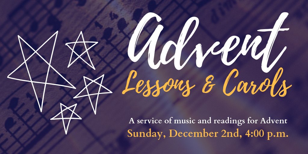 Make sure to come out this Sunday at 4pm for marvelous music and readings from the bible - it will be a beautiful service. Join us! #kerrisdale #SMK #smkerrisdale #advent #lessonsandcarols
