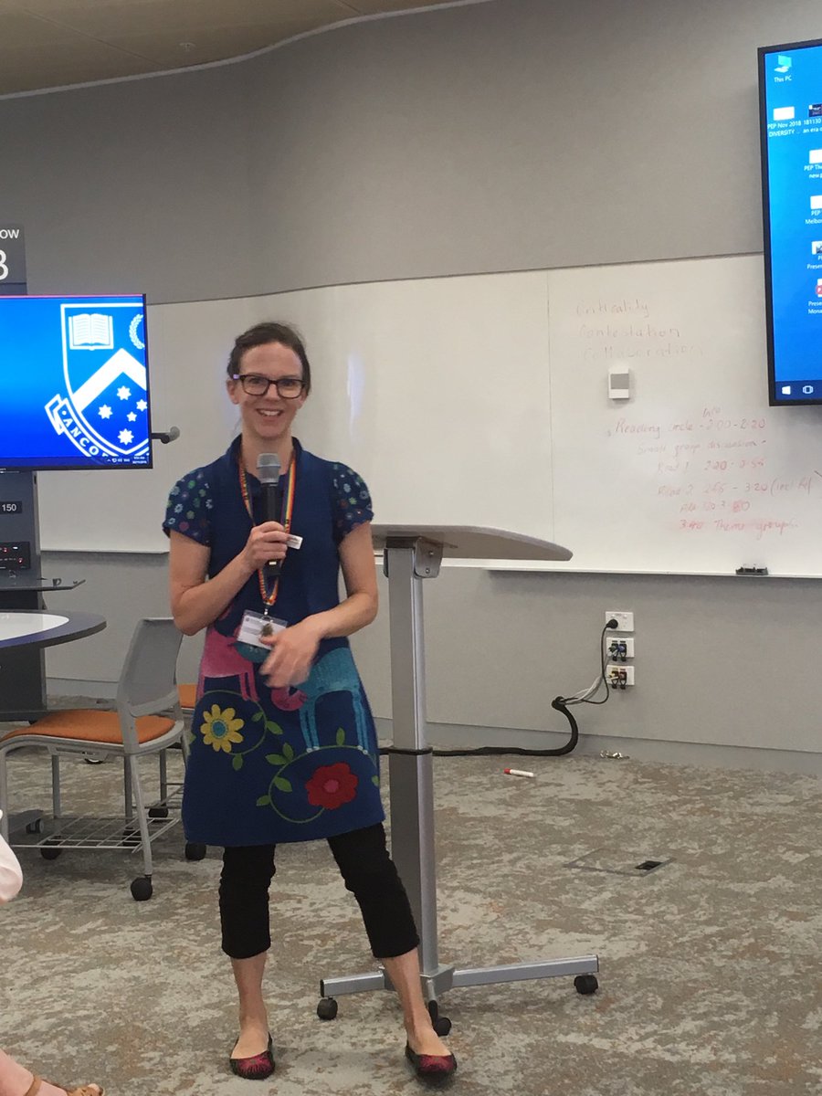 SueWhatman's tweet image. Dr Mervi Kaukko leading the #PEPnetwork research summary session ⁦@MonashEducation⁩