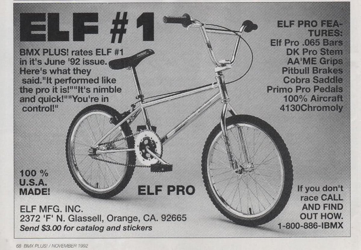 elf bmx handlebars