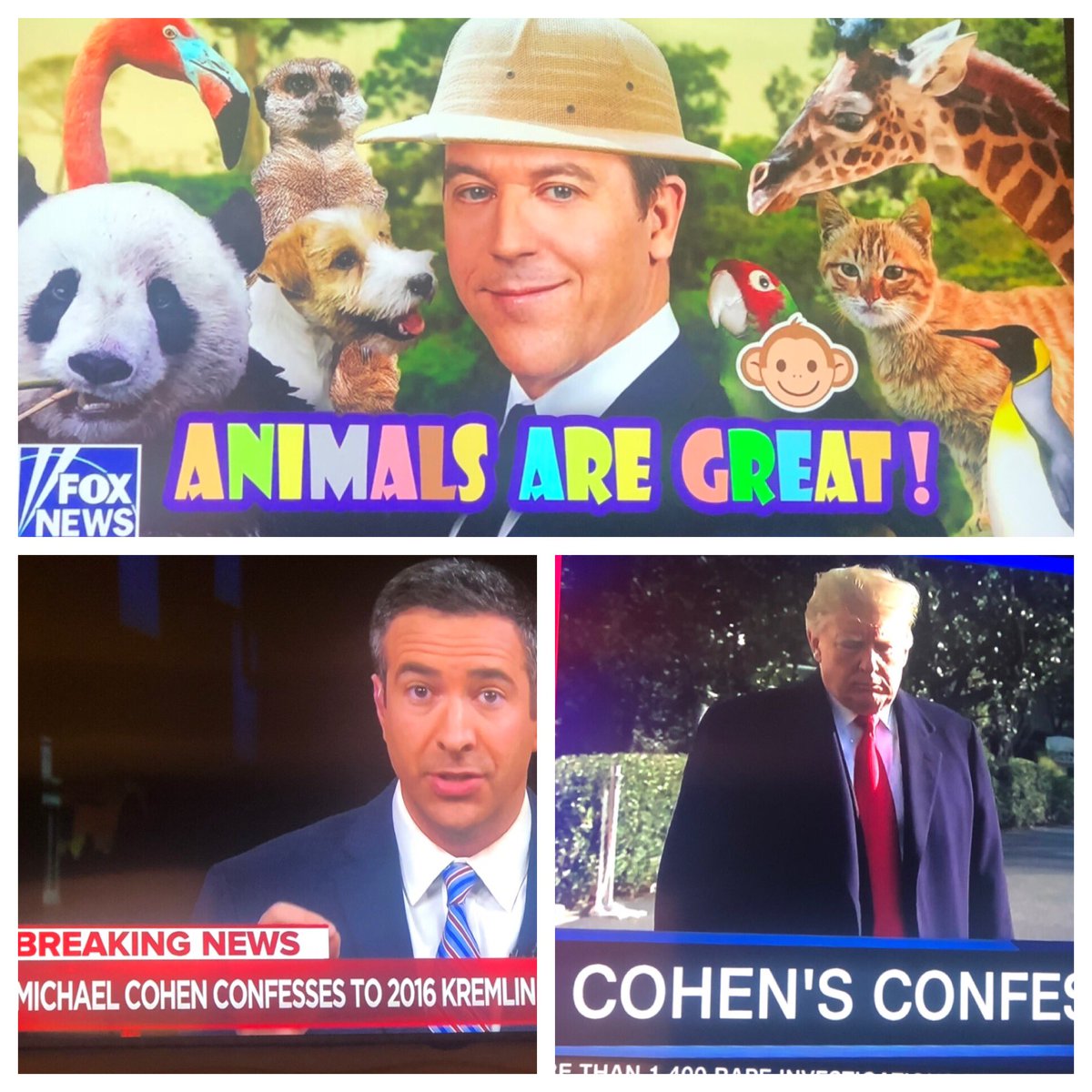 clairecmc's tweet image. This is 6 pm eastern on the three major cable news networks. You just can’t make this up. Seriously. 😳😳😳