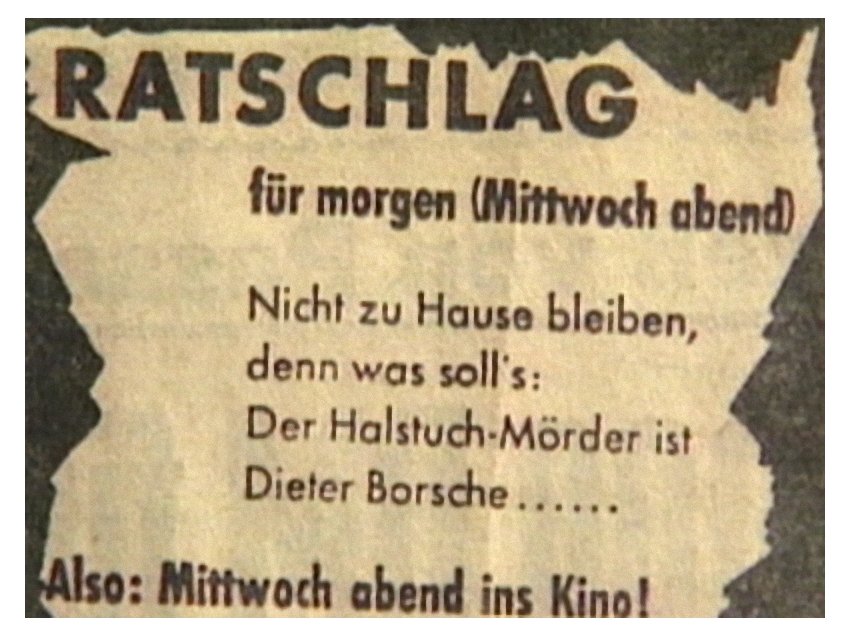 Jochen Leffers on Twitter: "Wolfgang Neuss wurde heute vor 95 Jahren  geboren. Der Kabarettist verriet den Deutschen 1962 per Zeitungsanzeige den  Mörder des Durbridge-Krimis "Das Halstuch" (aus dem @einestages-Archiv)  https://t.co/W5qiGVIcTx… https://t ...