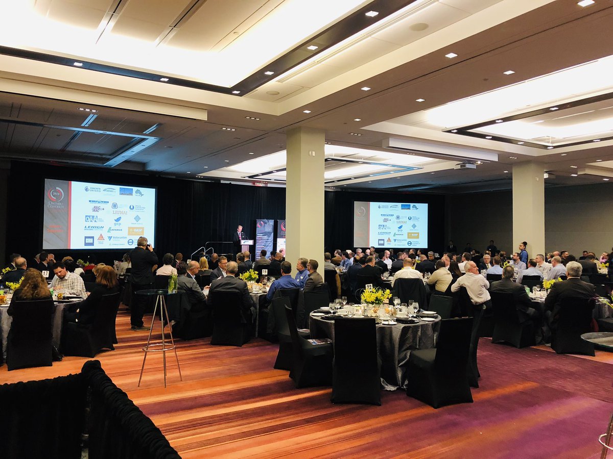 We are live at the #OCA Awards Banquet! There are some amazing projects that we will highlight tonight which really showcase how amazing the concrete industry really is!