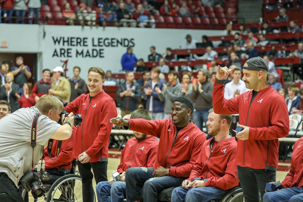 UofAlabama's tweet photo. New equipment + new uniforms = new champions 🏆 
Join the @AlabamaAdapted Athletics community by donating today – let’s #KeepItRollin!! https://t.co/1Z0VebRQ79 #RollTide https://t.co/uUsGBoblu6