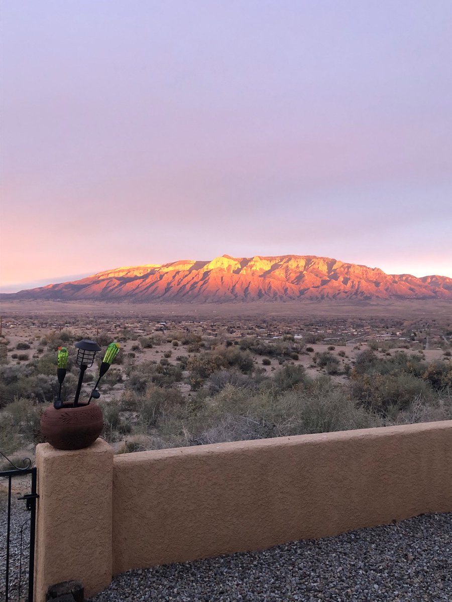 MY mountain is glowing tonight - no filter- I ❤️ New Mexico and the view from my home. #Blessed