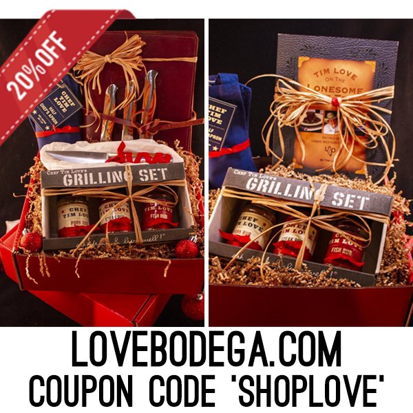Get your holiday shopping done early: 20% OFF our entire online store for a limited time, featuring <a href="/ChefTimLove/">Tim Love</a>'s 🔥 #FlavorHouse eats, holiday gift sets, stylish apparel, cookware, tableware, and MORE--shop now: lovebodega.com #texasfood #shopnow #giftideas #sale