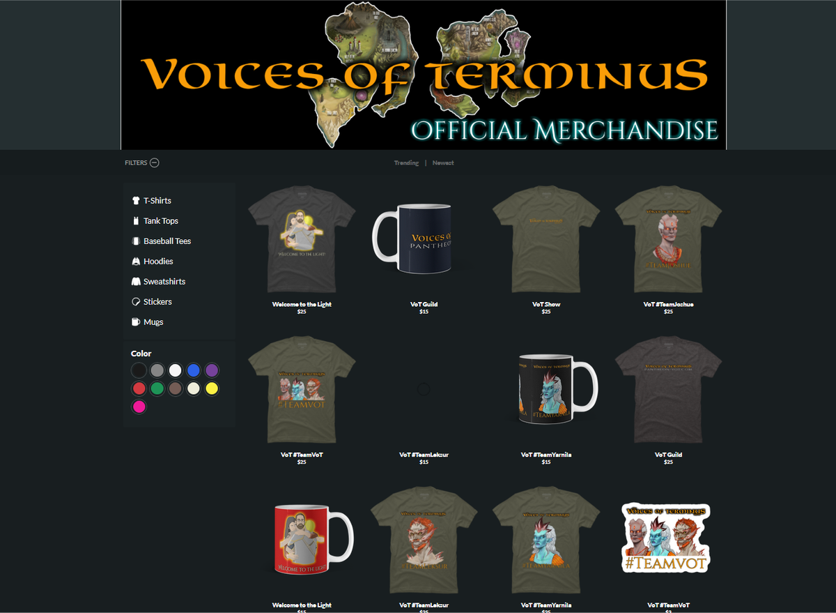 Pantheon_VoT's tweet photo. We`ve launched our very own @DesignByHumans Merchandise Store finally! 
Want to help support the Show ? Now you can with some cool swag! Check it out here: https://t.co/xtlkYsVPyW https://t.co/lYelsr3Wx6