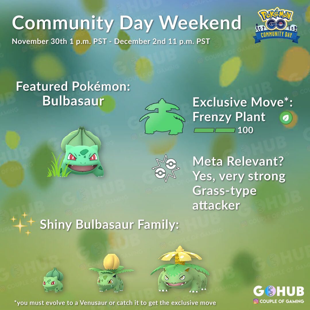 Pokémon GO Community Day: How To Get Yourself A Shiny Venusaur