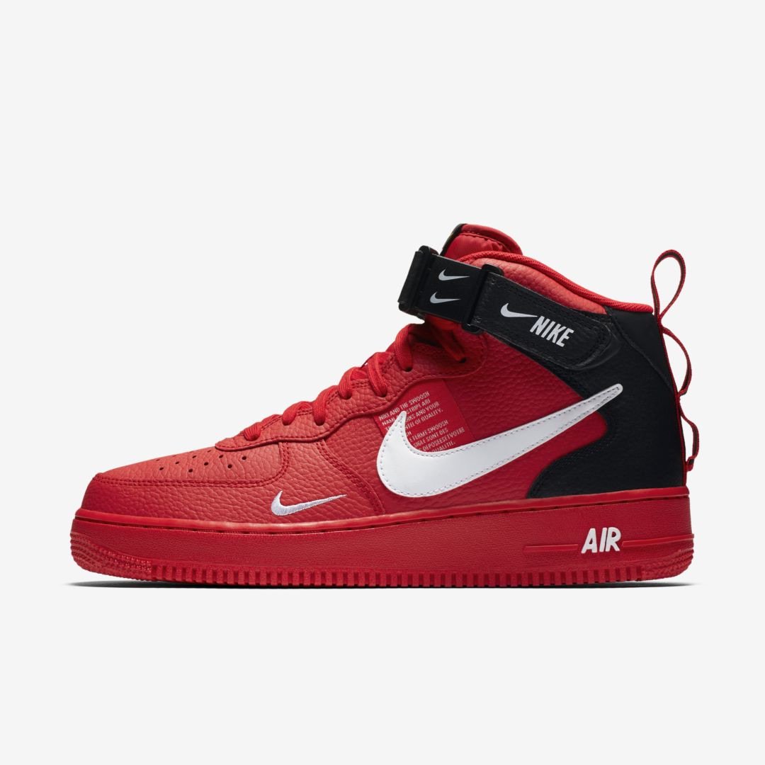 air force 1 mid utility university red