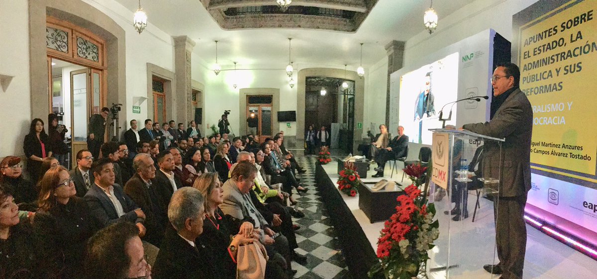 #AlMomento. El titular de la Contraloría, <a href="/Eduardo_Rovelo/">Eduardo Rovelo Pico</a>, participa en la presentación del libro “Apuntes sobre el Estado, la Administración Pública y sus Reformas”, en la @EAP_CDMX