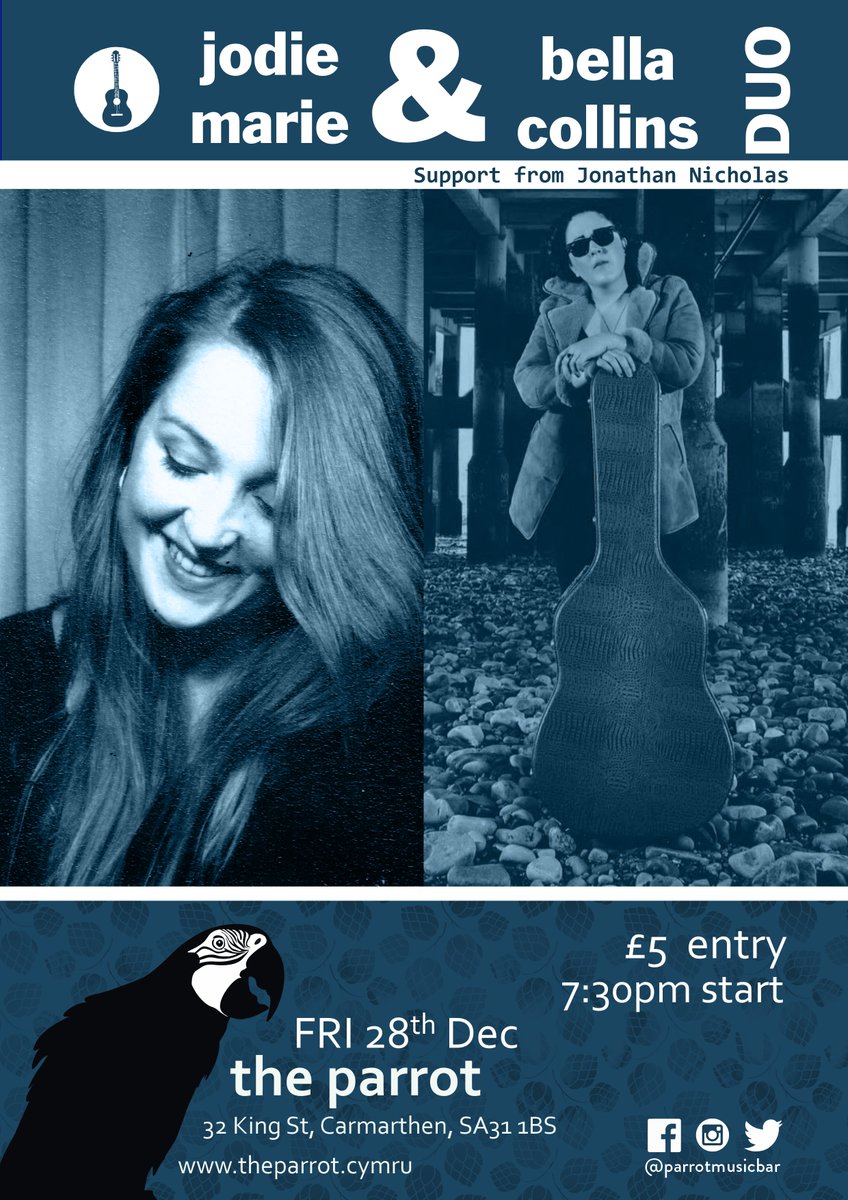 Catch the <a href="/JodieMarieMusic/">Jodie Marie</a> and <a href="/BellaCollinsMus/">BELLA COLLINS MUSIC</a> Duo on Friday 28th December - one of our final ever gigs! Not to be missed! Support from <a href="/fromthemorning/">Jonathan Nicholas</a> facebook.com/events/8860450…