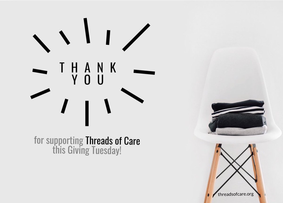 Threads_Of_Care's tweet photo. Thank you all so much for donating to Threads of Care this #givingtuesday We truly appreciate your support! Together, we are helping those in need ♥️ https://t.co/edP7DZbaKw