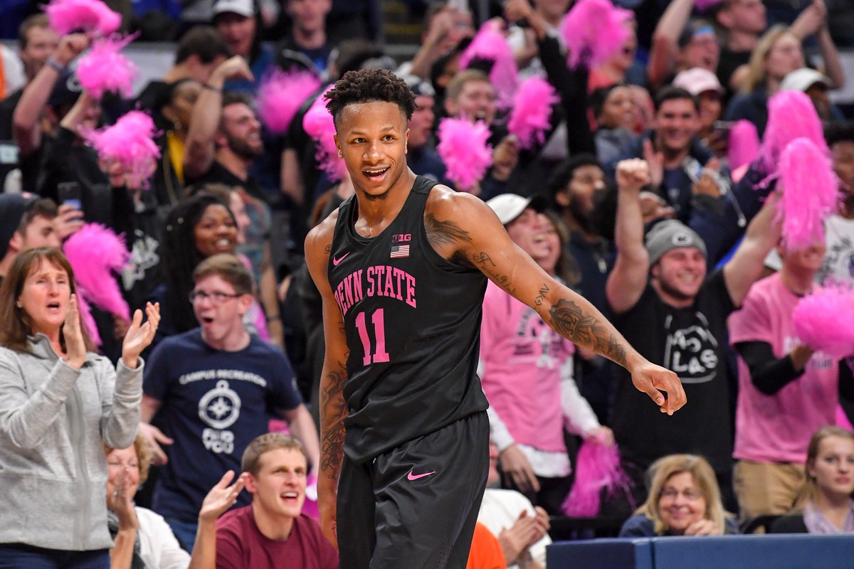 penn state black and pink basketball jersey