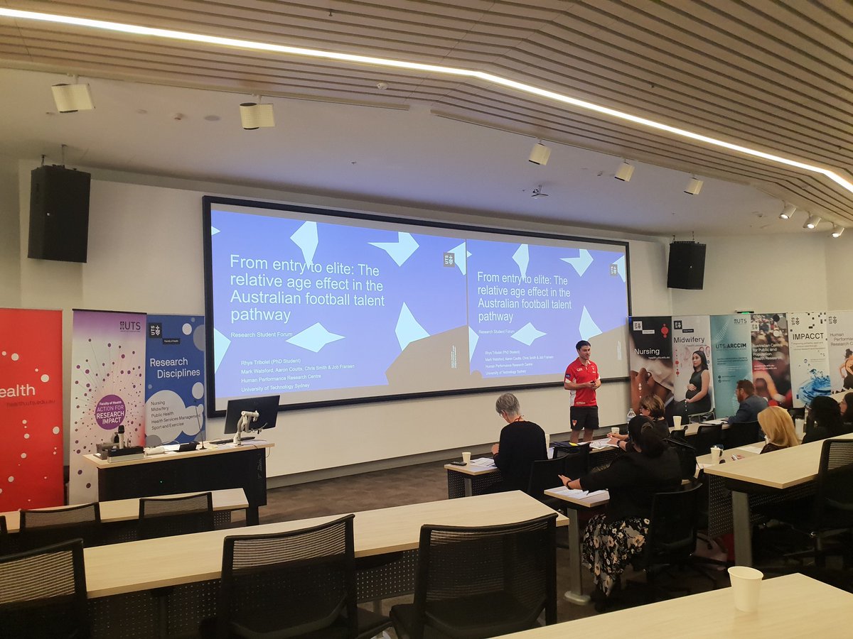 DonnaLu19's tweet photo. #anotherone representing SES: @RhysTribolet reporting on how the relative age effects selection of our future AFL stars @UTS_Health #HealthRSC2018 https://t.co/sqRtikw1Pq