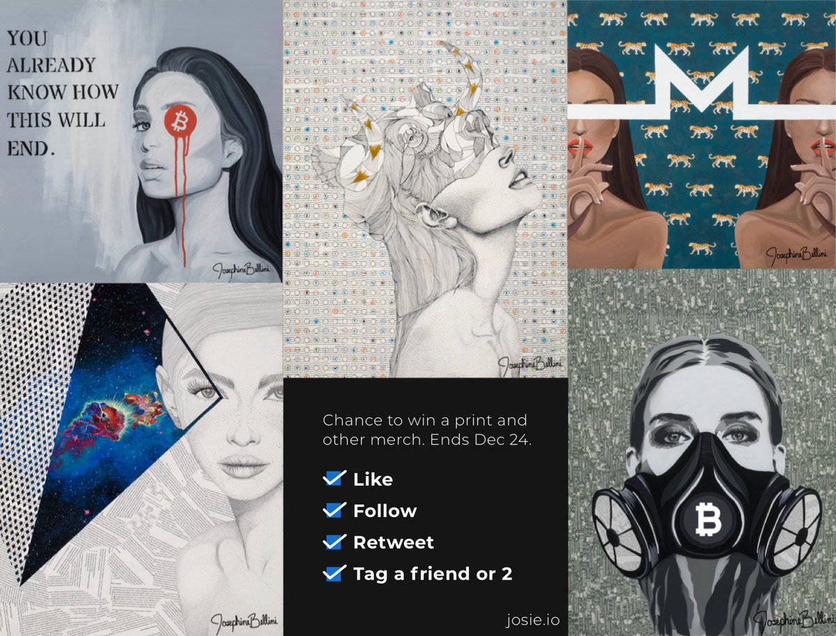 Hi #cryptotwitter. 2018 was fun but I have so many new #art pieces to show you in 2019! I am doing a giveaway of some 2018 prints that ends Dec 24. If you are the first to tag someone that wins, you win too.

#bitcoin #Ethereum #monero #cryptocurrency #cryptoart