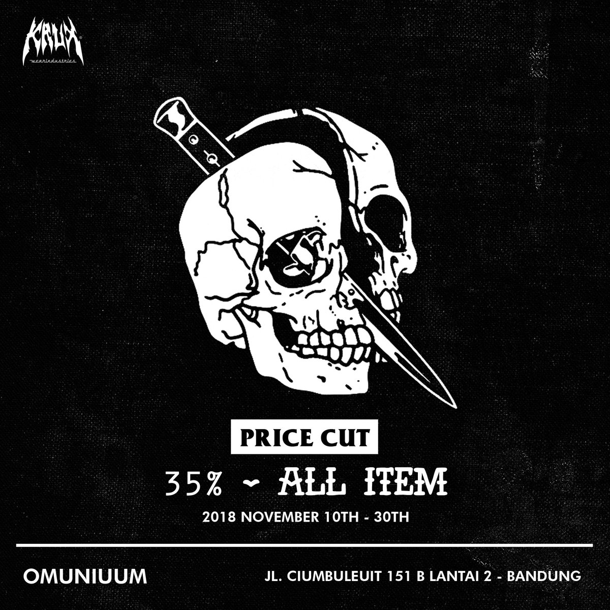 HARI TERAKHIR !!!
DISKON 35% UNTUK SETIAP PEMBELIAN PRODUK KRUXWEAR DI <a href="/omuniuum/">Omuniuum</a> SAMPAI TANGGAL 30 NOVEMBER 2018!