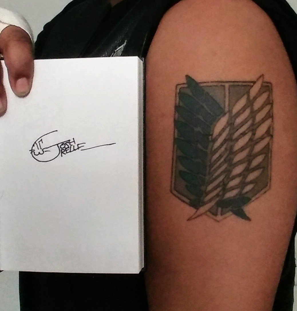 Tattoo uploaded by Lucas Provines  Scout Legion emblem  Attack on Titan   Tattoodo