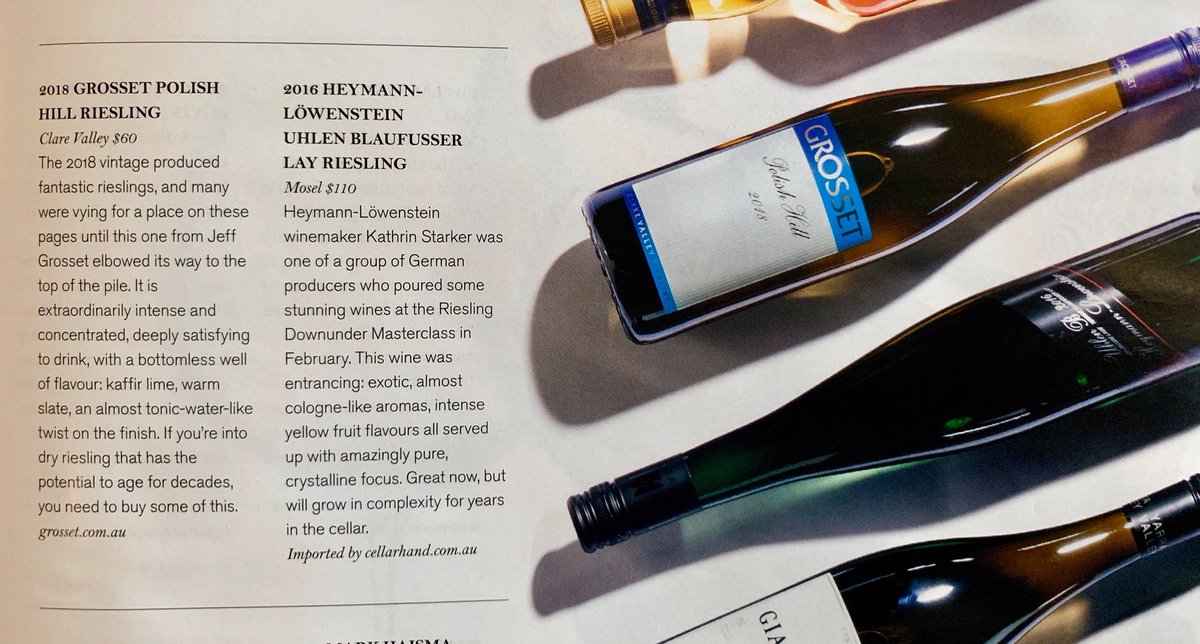 #Grossetpolishhill 2018"Top of the Drops" Max Allen <a href="/maxallenwine/">Max Alternative Reality Allen</a> Australian Financial Review Magazine <a href="/afrmag/">AFR Magazine</a> , December 2018. Great News to be Included! #grossetwines #clarevalley #certifiedorganic #wines