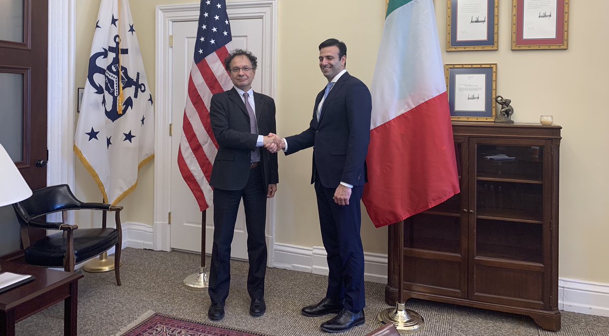 michele_geraci's tweet photo. Lo screening degli #investimentiesteri è necessario per tutelare aziende e interessi nazionali. Con l’Assistant Secretary al Tesoro #HeathTarbert abbiamo discusso del progetto della Commissione UE, che vogliamo migliorare profondamente #Zerofuffa #ItalyandUsa @USTreasury https://t.co/Kgl9R95wCC