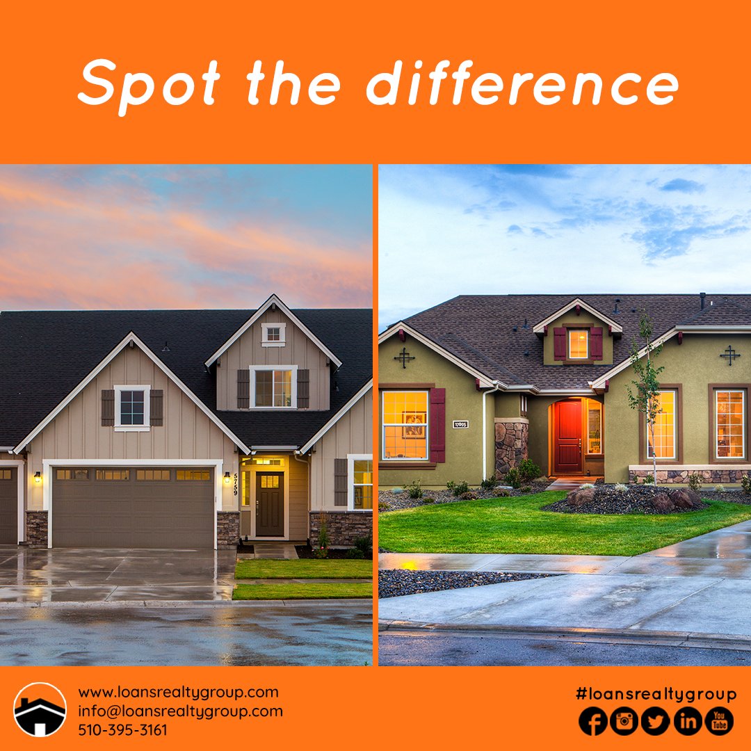 loansrealtygp's tweet photo. Can you spot the difference between these two houses? π΅
#LoansRealtyGroup #goLRG #LRG #LoansRealty #Loans #Realty #Realestate https://t.co/R5KMxgC2OE