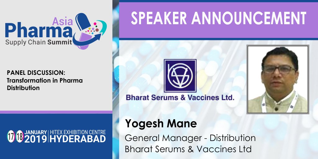 Meet our Expert Speaker Yogesh Mane, General Manager Distribution, Bharat Serums &amp; Vaccines 
<a href="/MaheshCargo/">Mahesh Cargo Movers</a> <a href="/WCAPharma/">The WCA Pharma Group</a> <a href="/BayerPharma/">Bayer | Pharmaceuticals</a> <a href="/PharmaNews/">FSTP</a> <a href="/FarEye/">FarEye</a> 
#asiapharma #Pharmaceutical #gls2019 #logistics #SupplyChain