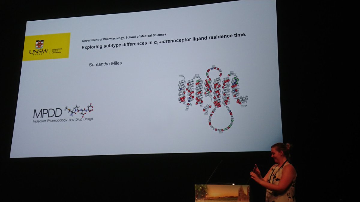 ianfmusgrave's tweet photo. Samantha Miles on whether we can make more selective drugs by changing how long they bind to the receptor - the answer, it's complicated #ASCEPT2018 https://t.co/R98i3SofHA