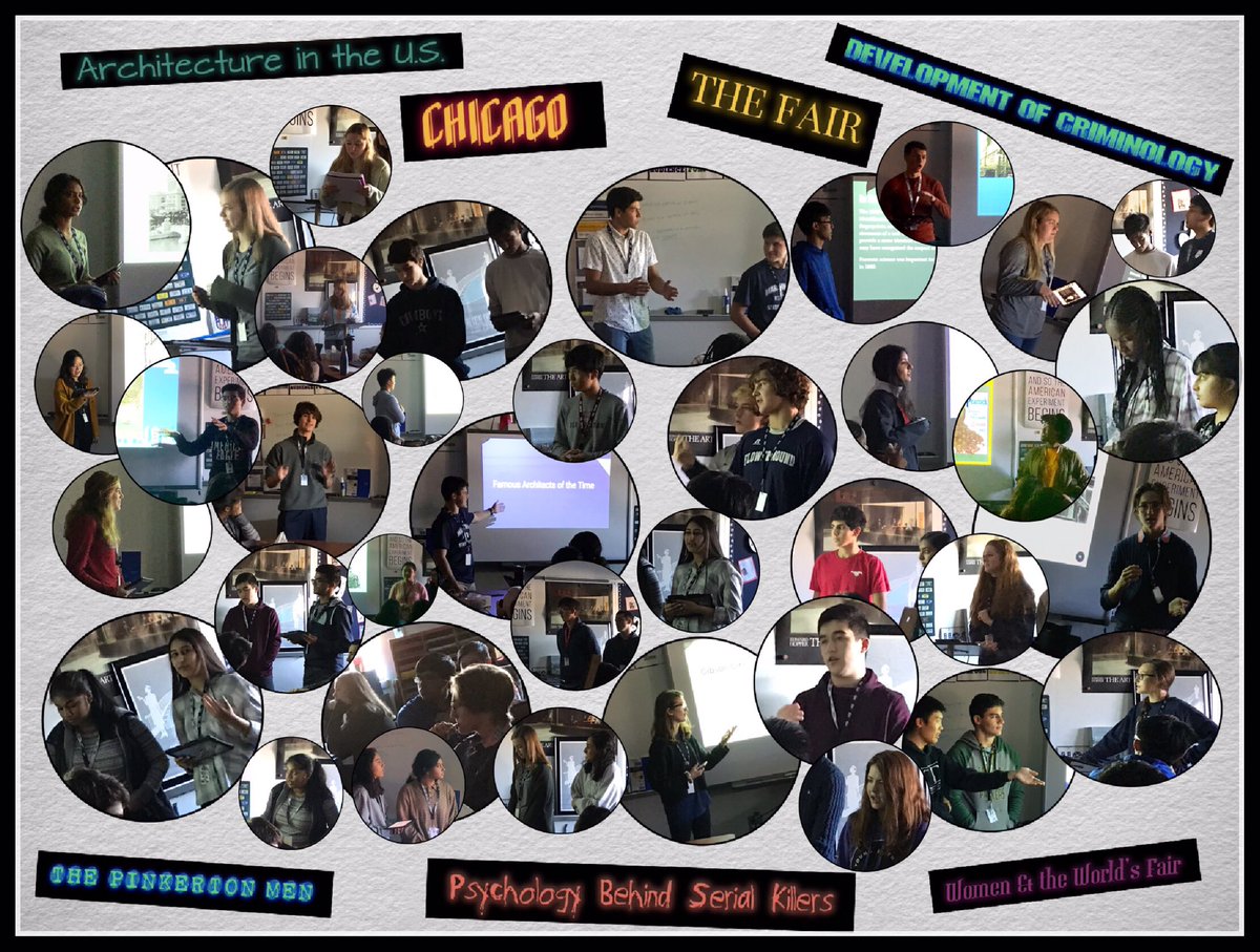 AP Humanities students <a href="/FlowerMoundHS/">Flower Mound HS</a> present info contextualizing their next read. #DevilintheWhiteCity #GildedAge