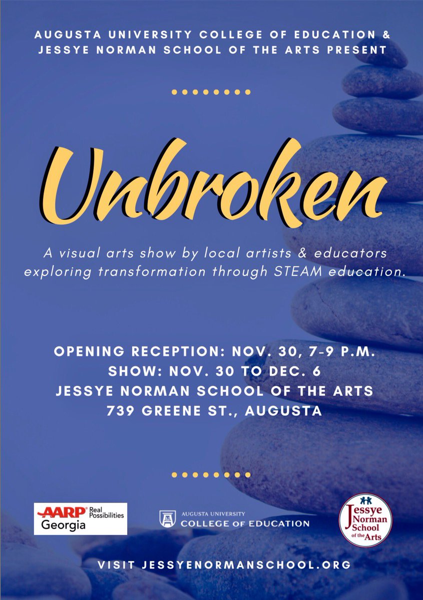 iSTEAMlearner's tweet photo. If you’re available tomorrow night, come on out to Jesse Norman School for our Unbroken show. We will be showcasing our transformative chakras from 7-9pm, and all of the artists involved would greatly appreciate your support! @jayjacobsart88 #STEAMerdreamer #STEAMTEAMS https://t.co/0ifp14HE3O