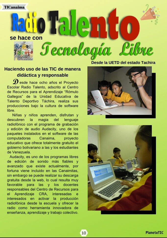 Estamos de Aniversario! Y con nuestra 7ma publicación le presentamos la 3° Edición de la Revista Digital #PlanetaTIC 
Enlace👇
es.calameo.com/read/005156314…

#FundabitAragua #FICTECSoberaníaTecnológica <a href="/NicolasMaduro/">Nicolás Maduro</a>
.@MPPEDUCACION @psuvaristobulo @Fundabit <a href="/vane_prieto/">Vanessa Prieto</a> @PedroGordon_21