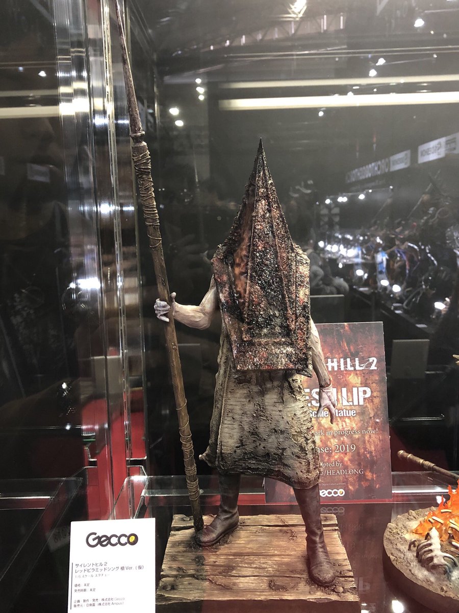 豆魚雷 ついに彩色見本が初公開 Geccoが贈る サイレントヒル2 から レッドピラミッドシング 槍ver 仮 全ファン待望の槍三角頭が これ以上ない究極の完成度でお披露目となりました 神々しい 凄まじいオーラを放っています