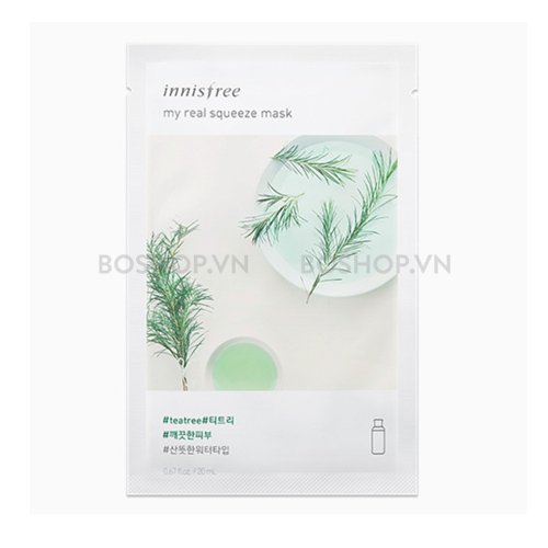 boshopvn's tweet photo. Mặt nạ dưỡng ẩm #Innisfree My Real Squeeze #Mask_Tea Tree chiết xuất từ tràm trà giúp dịu da, sát khuẩn, kiềm dầu và tăng cường đề kháng cho da dầu, mụn. https://t.co/euZtZI6QHe https://t.co/S9FVLHETMJ