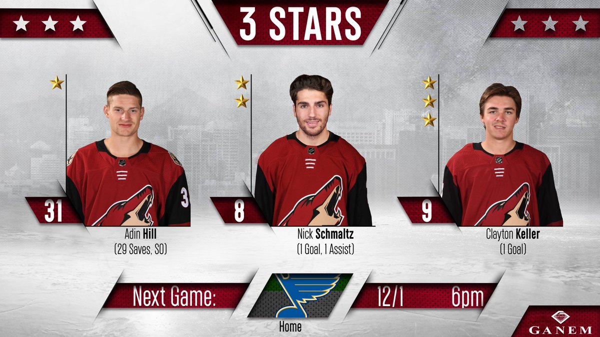 ArizonaCoyotes's tweet photo. RT tonight's 3 Stars of the Game for the chance to win a 🎁 from @GanemJewelers! https://t.co/K0i4CeJf8B