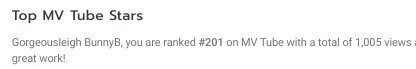 Omgeeeeee! Small victories! Hit my first 1000 views on @MVTubeOfficial thank you @MariaMstnLouis @Ginlolamontez